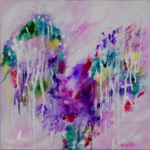 abstract rainbow watercolor ink splashy heart with drips 