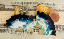 Coasters #93 - Triangle agate Epoxy set of 4 - Sold