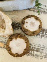 Coasters #87- Round Epoxy with feet - set of 2 - Sold