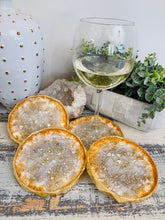 Coasters #77- Crystal Epoxy set of 4 - SOLD