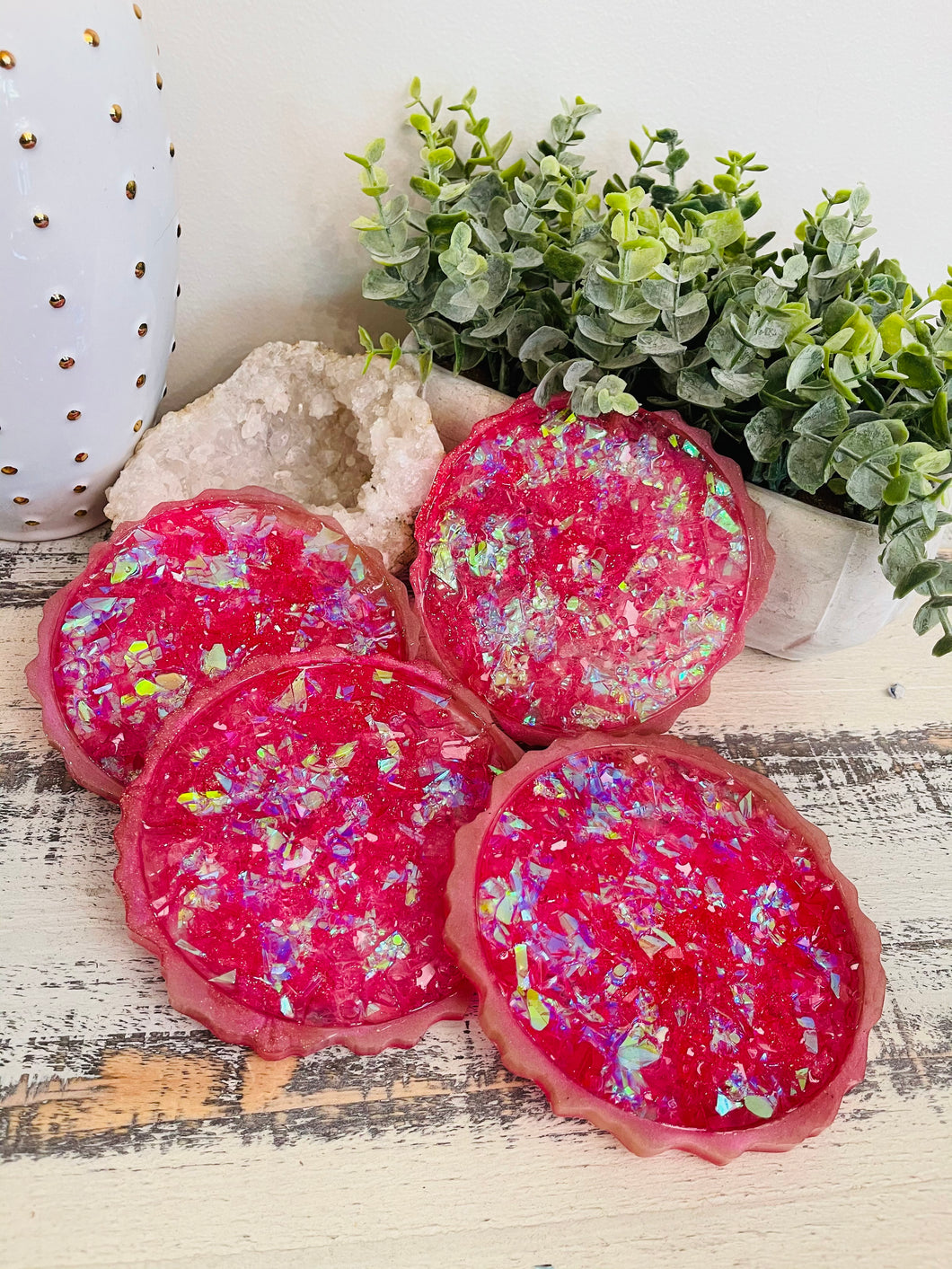 Coasters #78- Crystal Epoxy set of 4