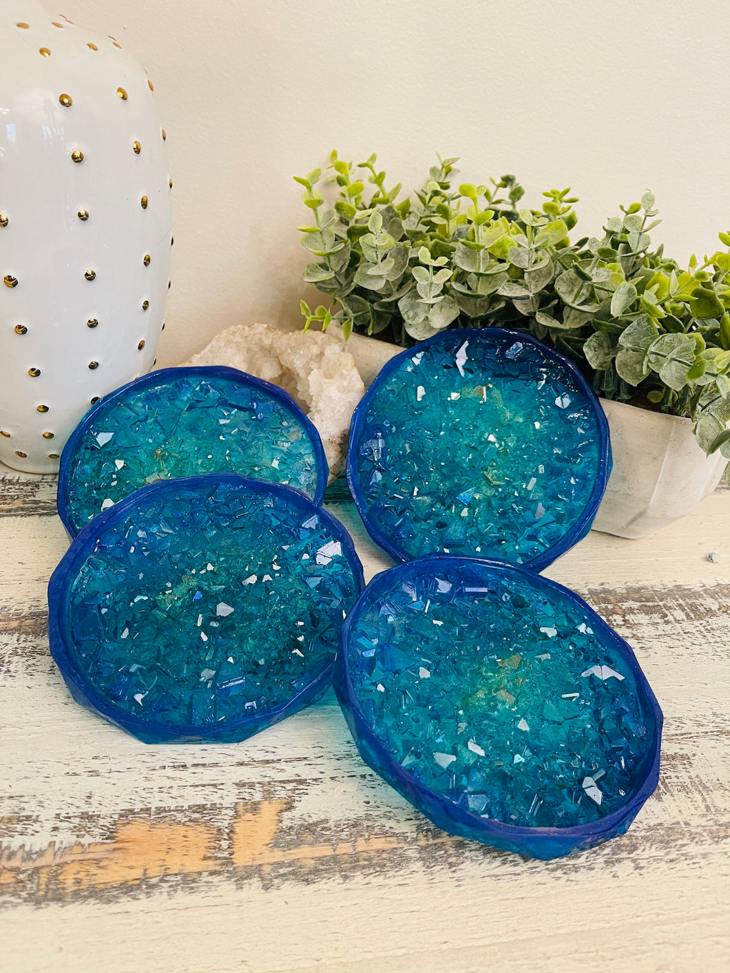 Coasters #80- Crystal Epoxy set of 4