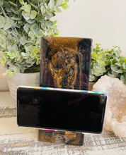Phone Stand 15 - Black, Gold and Bronze with Blue Color Shift pigment