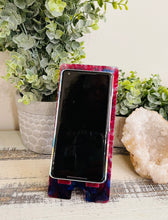 Phone Stand 16 - Crimson and Blue with Blue Color Shift pigment - SOLD