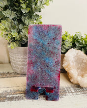 Phone Stand 16 - Crimson and Blue with Blue Color Shift pigment - SOLD