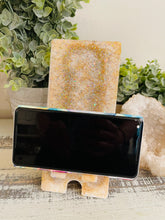 Phone Stand 18 - Boho Chic White and Gold Phone Holder
