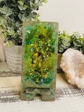 Phone Stand 19 - Green with Abalone Shells Phone Holder - SOLD