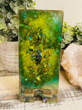 Phone Stand 19 - Green with Abalone Shells Phone Holder - SOLD