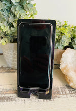 Phone Stand 23 - Black and Purple with Glitter and Gold Phone Holder - SOLD