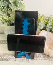 Phone Stand 24 - Black and Blue Teal Carolina Panthers Phone Holder - SOLD