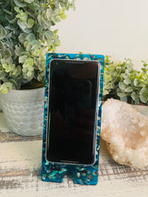 Phone Stand 25 - Teal with genuine Abalone Phone Holder - SOLD