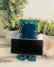 Phone Stand 25 - Teal with genuine Abalone Phone Holder - SOLD