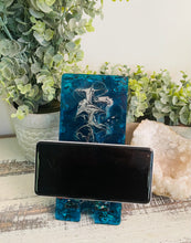 Phone Stand 25 - Teal with genuine Abalone Phone Holder - SOLD