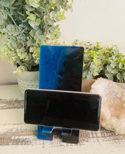Phone Stand 26 - Black and Blue Teal Carolina Panthers Phone Holder