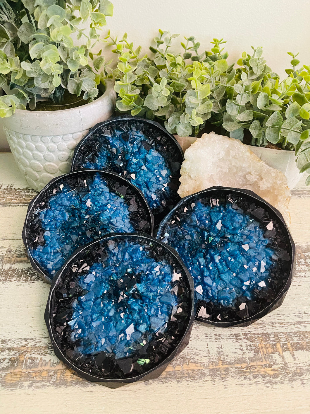 Coasters #81- Crystal Epoxy set of 4