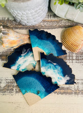 Coasters #93 - Triangle agate Epoxy set of 4 - Sold