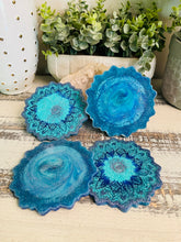 Coasters Flower #89- Crystal Epoxy set of 4 - SOLD