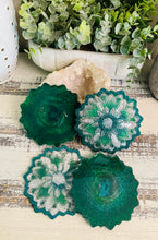 Coasters Flower #82- Crystal Epoxy set of 4 - SOLD