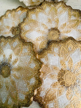 Coasters Flower #90- Crystal Epoxy set of 4 - Sold