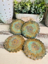 Coasters Flower #84- Crystal Epoxy set of 4 - SOLD