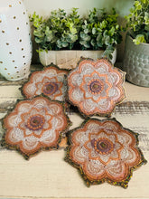 Coasters Flower #85- Crystal Epoxy set of 4 - Sold