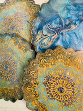Coasters Flower #84- Crystal Epoxy set of 4 - SOLD