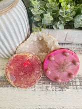 Coasters #94- Round Epoxy with feet - set of 2 - Sale