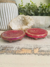 Coasters #94- Round Epoxy with feet - set of 2 - Sale