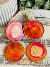 Coasters #27- Agate Epoxy set of 4 - SOLD