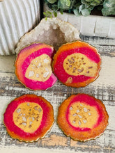 Coasters #27- Agate Epoxy set of 4 - SOLD