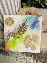 Coasters #96- Square Epoxy set of 4 - SOLD