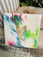 Coasters #96- Square Epoxy set of 4 - SOLD