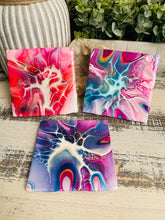 Coasters #98- Square Epoxy set of 6 - Sold