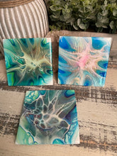Coasters #98- Square Epoxy set of 6 - Sold
