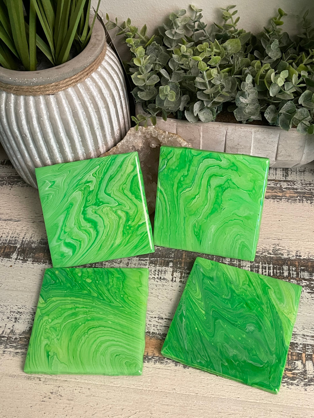 Coasters #97- Square Epoxy set of 4