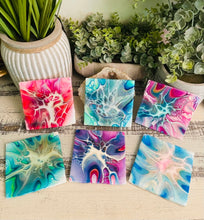Coasters #98- Square Epoxy set of 6 - Sold