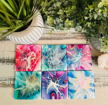 Coasters #98- Square Epoxy set of 6 - Sold