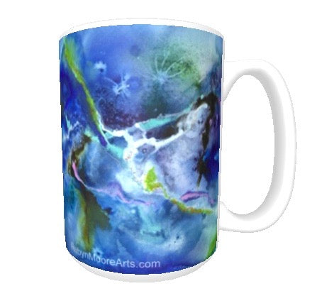 15oz art ceramic coffee mug supernova abstract painting