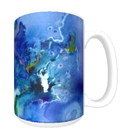 15oz art ceramic coffee mug supernova abstract painting