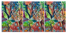 15oz ceramic art mug. Vibrant abstract flower painting.