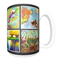 15oz ceramic art mug. Variety of art images.