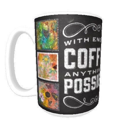 15oz ceramic art mug. Variety of art images.