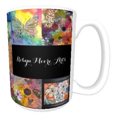 15oz ceramic art mug. Variety of art images.