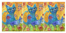 15oz art ceramic coffee mug whimsical cat and dog in garden