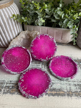 Coasters #115- Glitter Epoxy set of 4