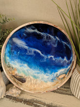 abstract shell ocean resin tray with shells