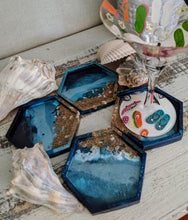 Coasters #2 - Octagon Epoxy set of 4 - Sold