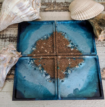 Coasters #4 - Square Epoxy set of 4 - Sold