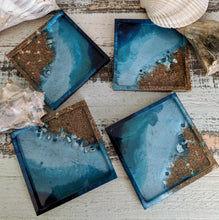 Coasters #4 - Square Epoxy set of 4 - Sold