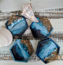 Coasters #2 - Octagon Epoxy set of 4 - Sold